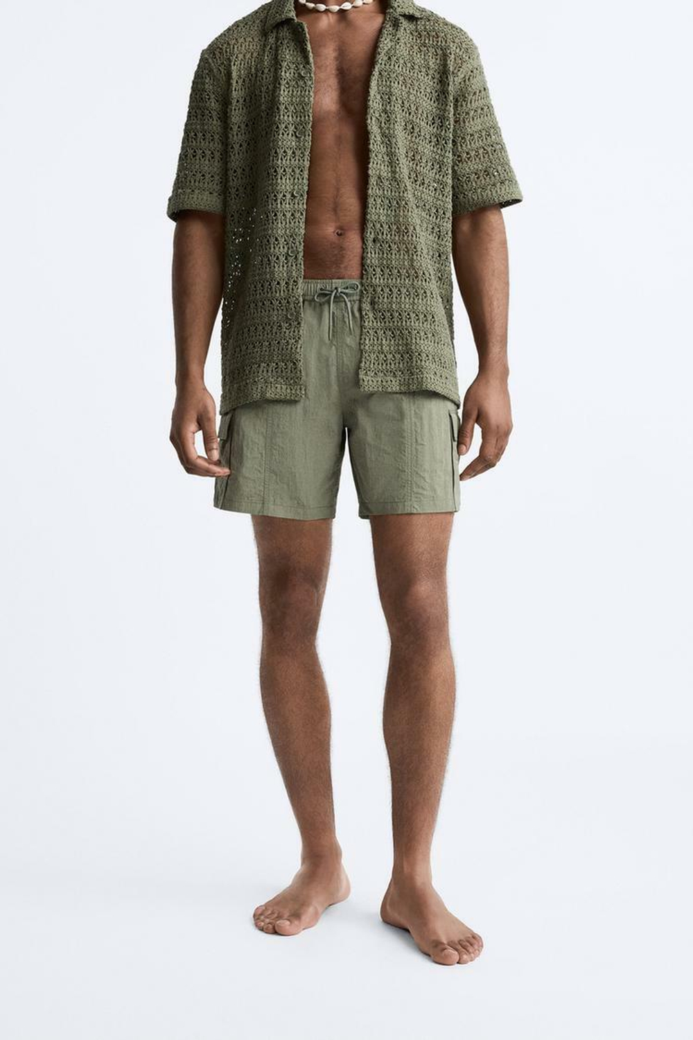 ZARA ПЛАВКИ КАРГО, ПЫЛЬНЫЙ ХАКИ