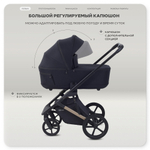 Детская коляска Rant Garda 3 в 1 с автокреслом Evomax Black Black