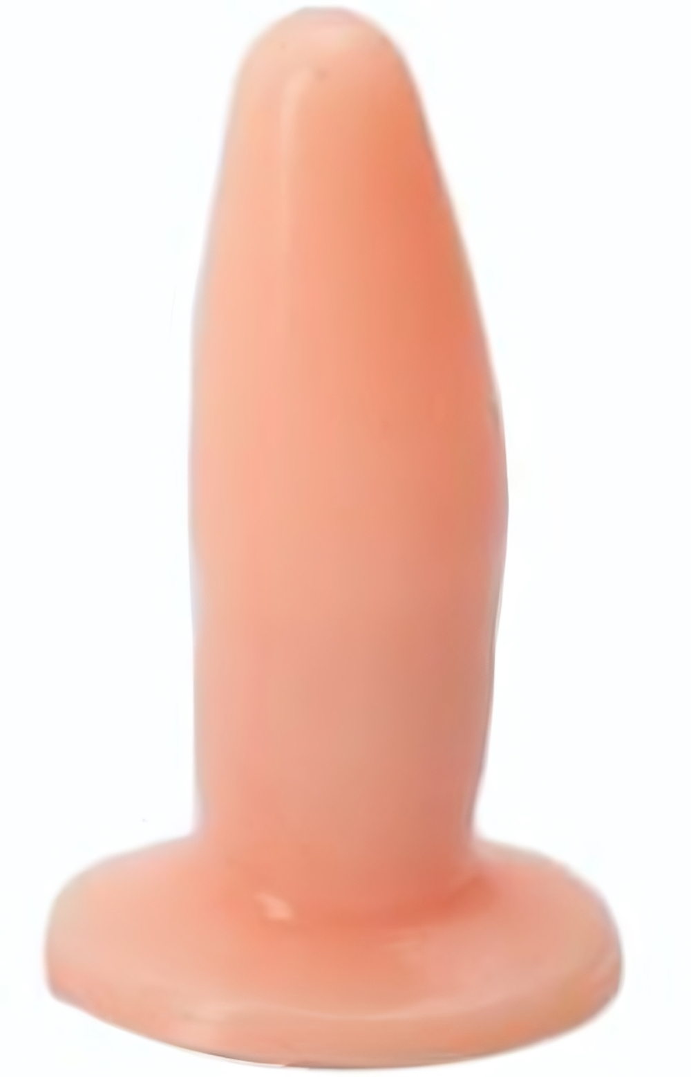Телесная анальная пробка с подошвой-присоской - 14 см. (Цвет: телесный)