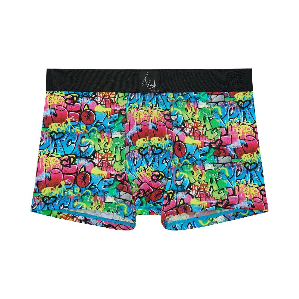 Мужские трусы боксеры мультиколор с принтом граффити HOM GRAFFITI WALL Boxer Briefs 402751_40P023