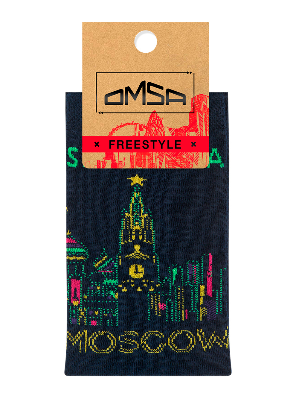 OMSA FREESTYLE 612 (носки мужские, города)