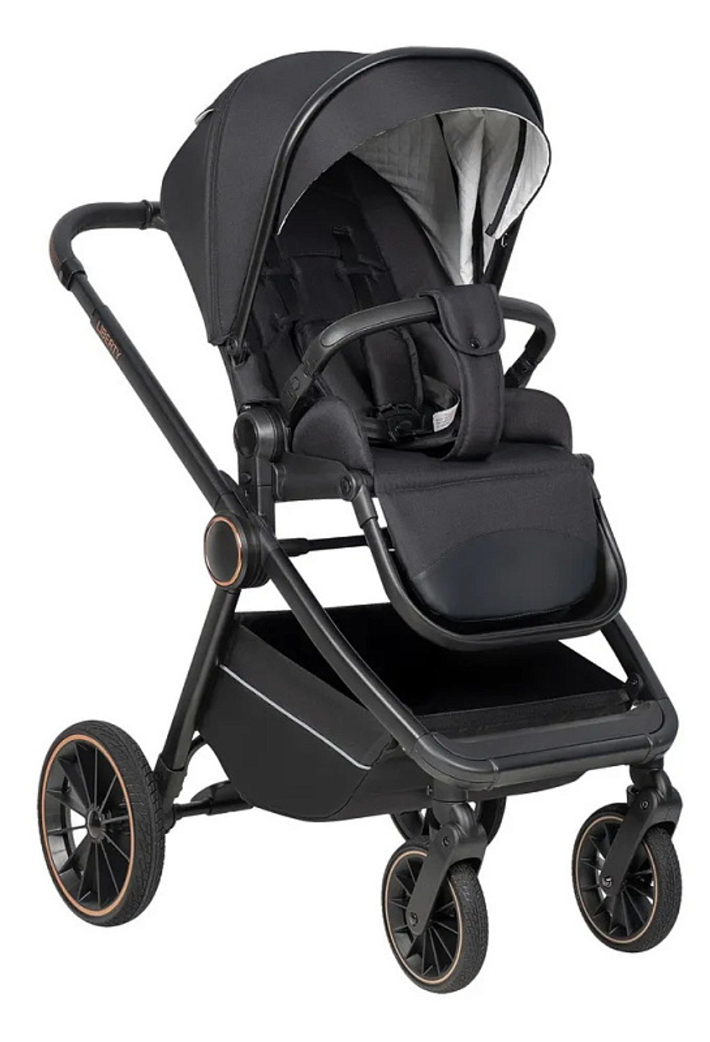 Детская коляска Farfello Liberty 3 в 1 Black magic/Магический черный LBR-1