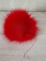 Помпон из искусственного меха, цвет: Ярко красный
