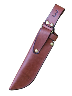 Ножны-чехол для ножа кожаный с гардой Prival НГ-3  Premium,  для клинка  до 180х50мм