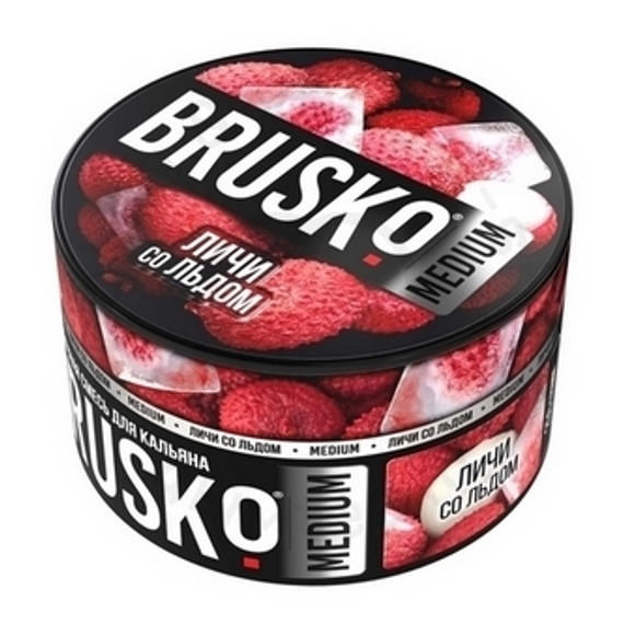 Бестабачная смесь для кальяна BRUSKO, 250 г, Личи со льдом, Medium