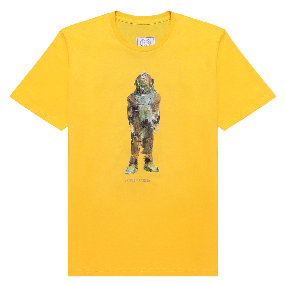 TSHRT SMR DRAW GLITCH DIVER YELLOW