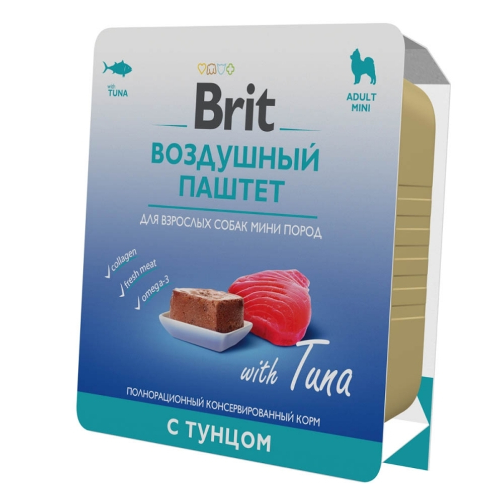 Воздушный паштет Brit для собак мелких пород, с тунцом, 100 г