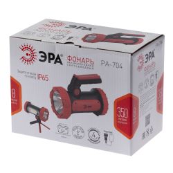 Светодиодный фонарь ЭРА PA-704 прожекторный аккумуляторный IP65 powerbank поворотная рукоять с раскладными подставками | Прожекторные фонари
