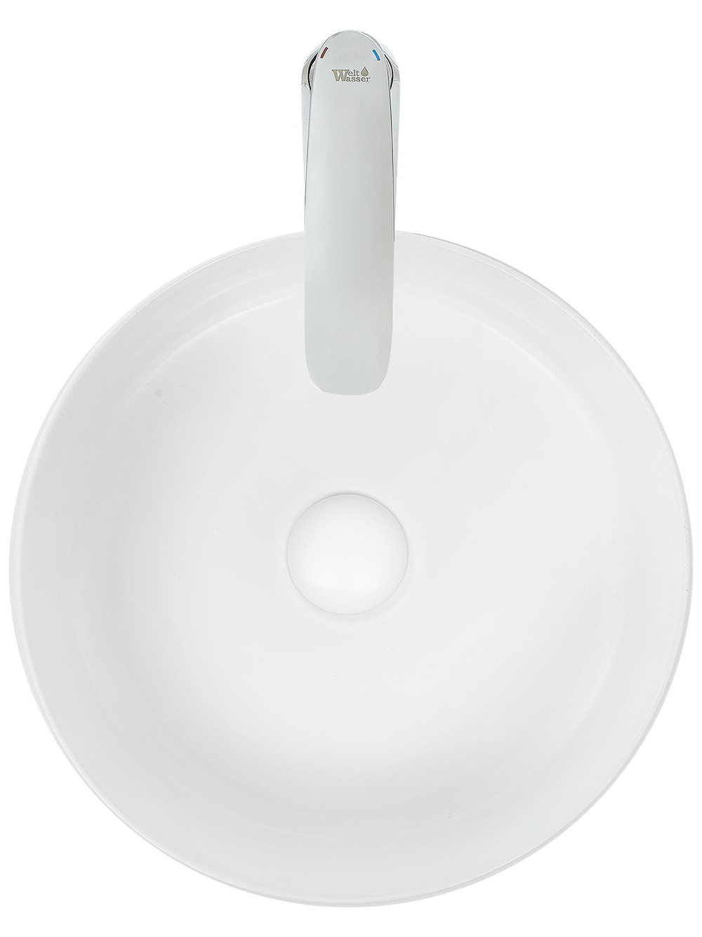 Раковина накладная (матовая белая) WeltWasser WW  ELBACH 3134 MW 355х355х120