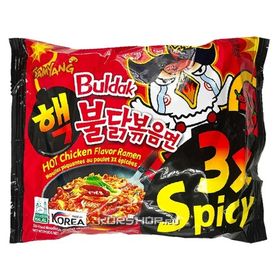 Лапша б/п экстремально острая со вкусом курицы 3xSpicy Samyang, Корея, 140 г