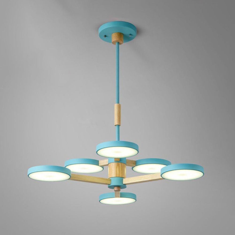 Люстра на штанге TURNA DBL L6 Blue