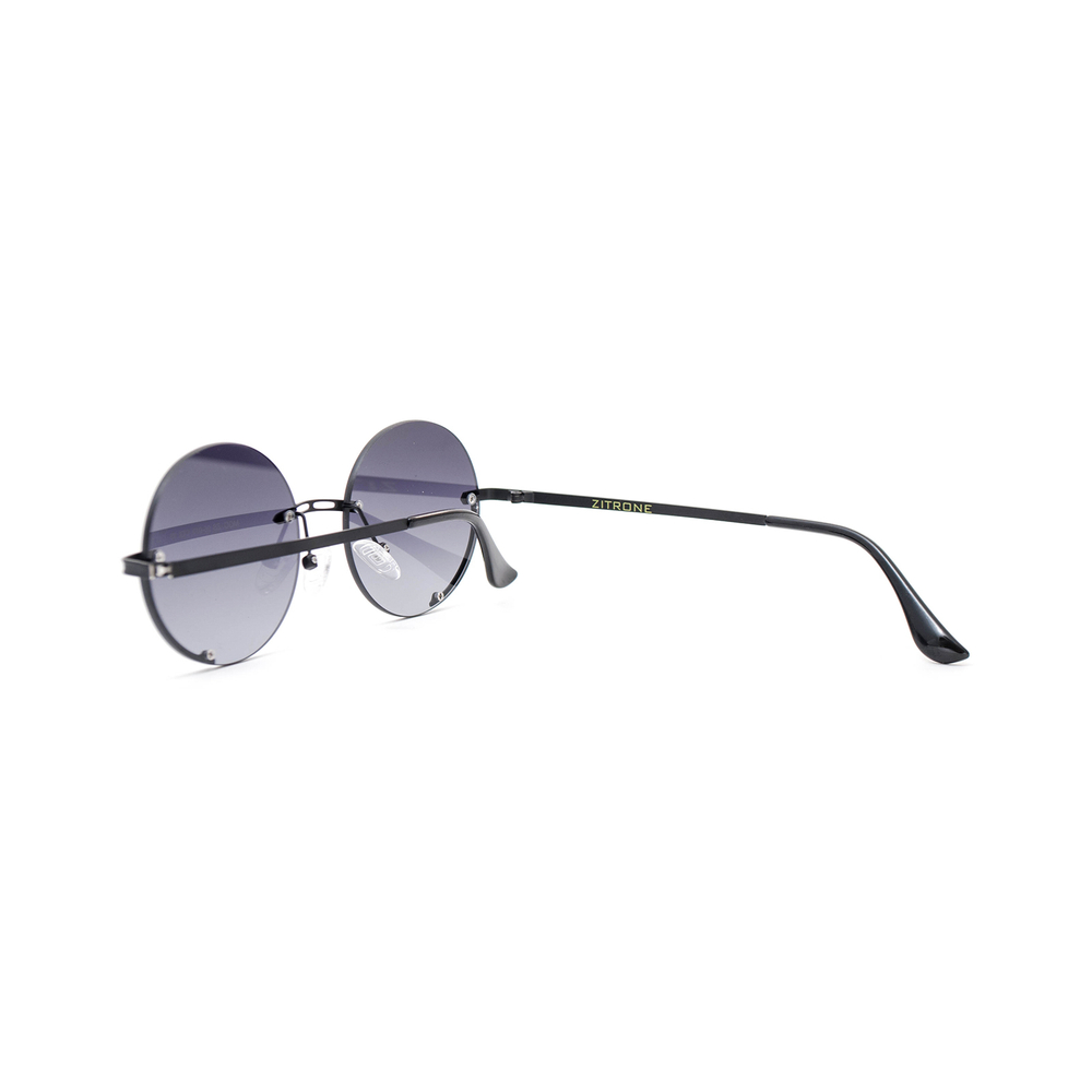 Солнцезащитные очки ZITRONE SUN 06-010 18 круглые черные матовые