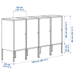 Книжный шкаф - LIXHULT IKEA/ ЛИКСГУЛЬТ ИКЕА,  82х140 см, черный