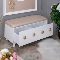 Банкетка "Heri"- 2 Айвори Мраморное золото