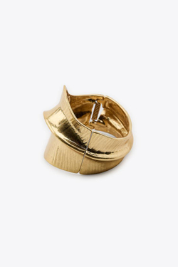 ZARA МЕТАЛЛИЧЕСКИЙ БРАСЛЕТ НЕПРАВИЛЬНОЙ ФОРМЫ, ЗОЛОТИСТЫЙ