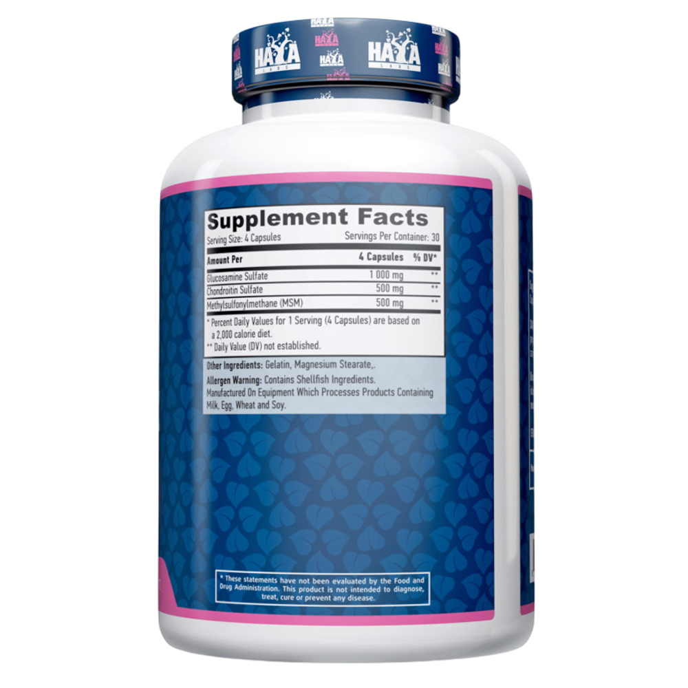 HaYa Labs Комплекс Глюкозамина Хондроитина И МСМ ( Glucosamine Chondroitin & MSM Complex ) 120 caps