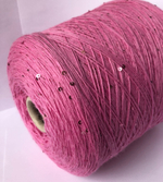 Пряжа меринос пайетки pink
