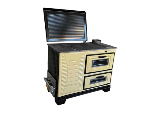 Печь отопительно-варочная Hosseven 4007 KOVALI Беж. (с двумя духовками  c газовой горелкой )