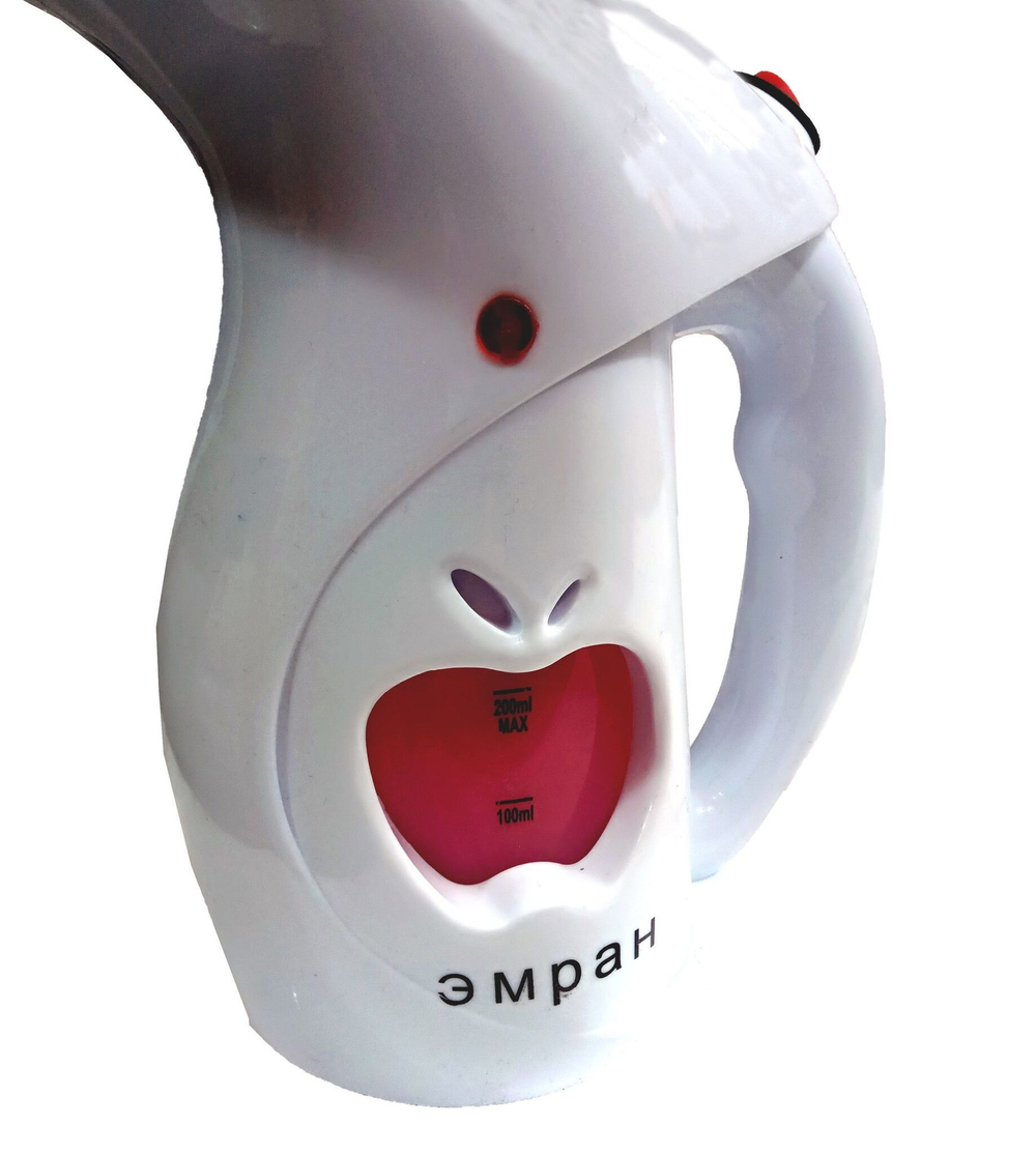 Ручной отпариватель одежды,  парогенератор ЭМРАН А7 с насадкой, 1400Вт, 250мл, цвет белый