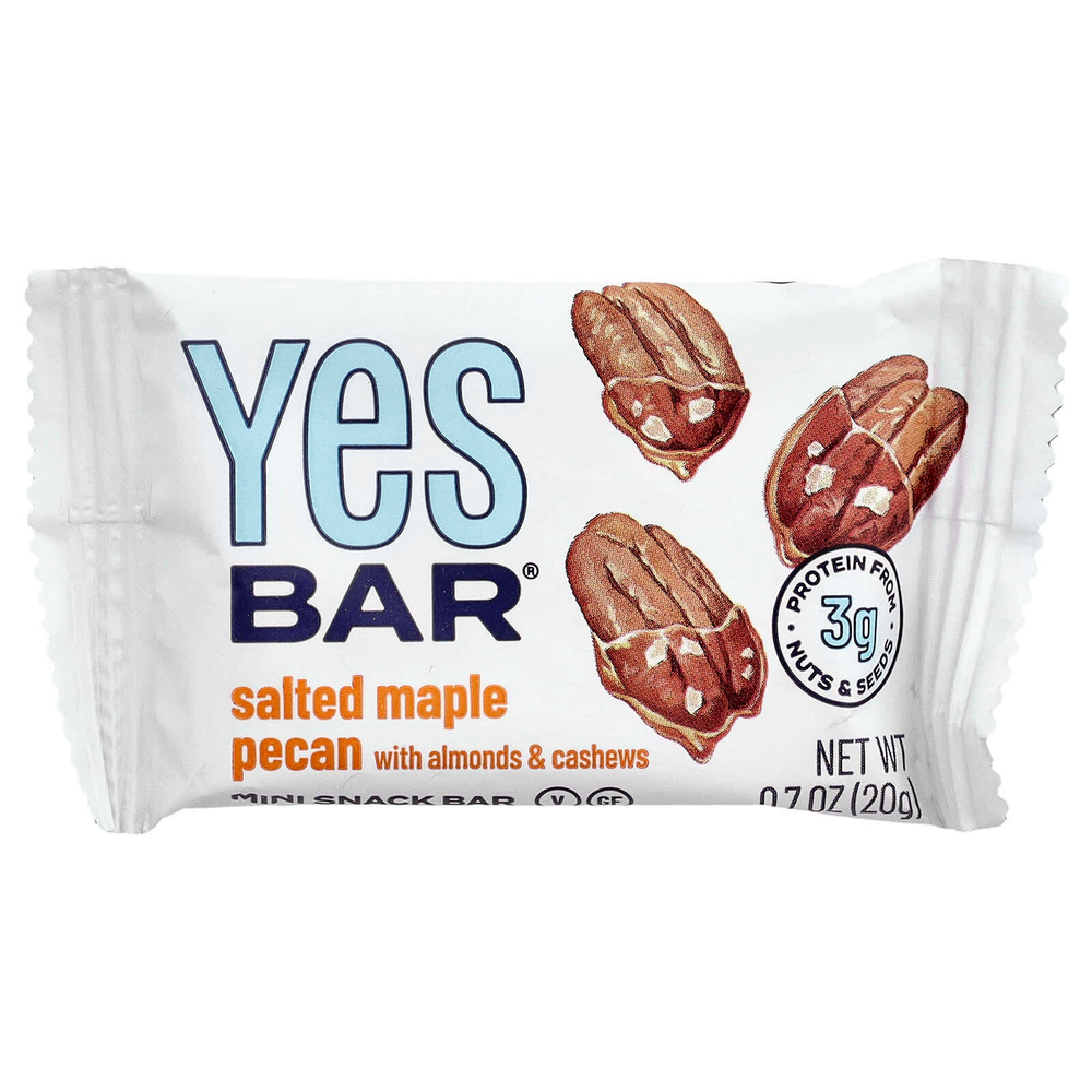 Yes Bar, Snack Bars, соленый клен и пекан, 6 батончиков по 40 г (1,4 унции)