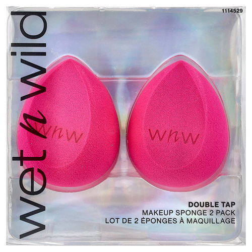 wet n wild, Double Tap, спонж для макияжа, розовый, 2 шт. в упаковке