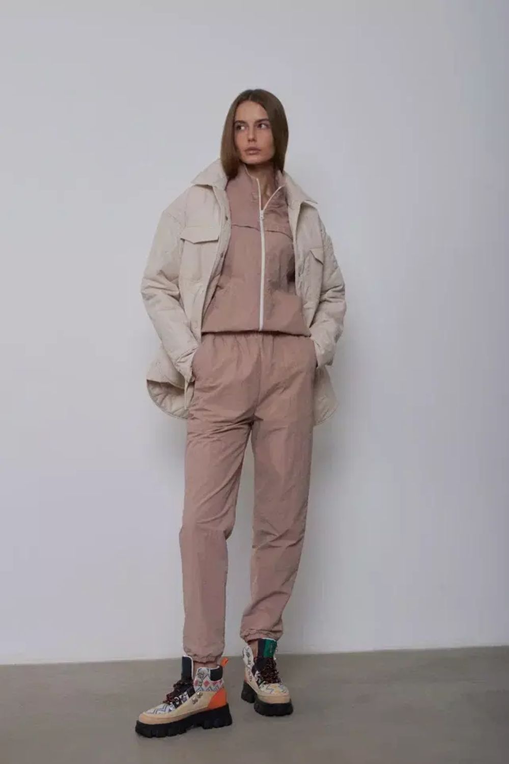 Куртка-рубашка Alexandra Talalay стёганая AW015 ванильная