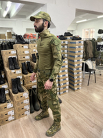 Тактический камуфляжный костюм G2 с наколенниками и налокотниками / мох