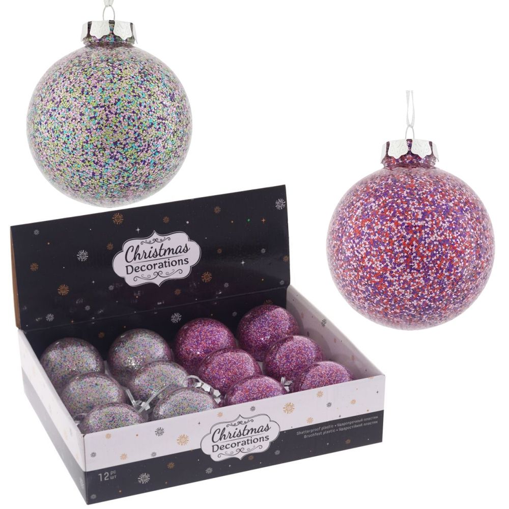GAEM Набор из 12шт Украшение новогоднее "Шар", D 8 см, L35 W27 H9 см