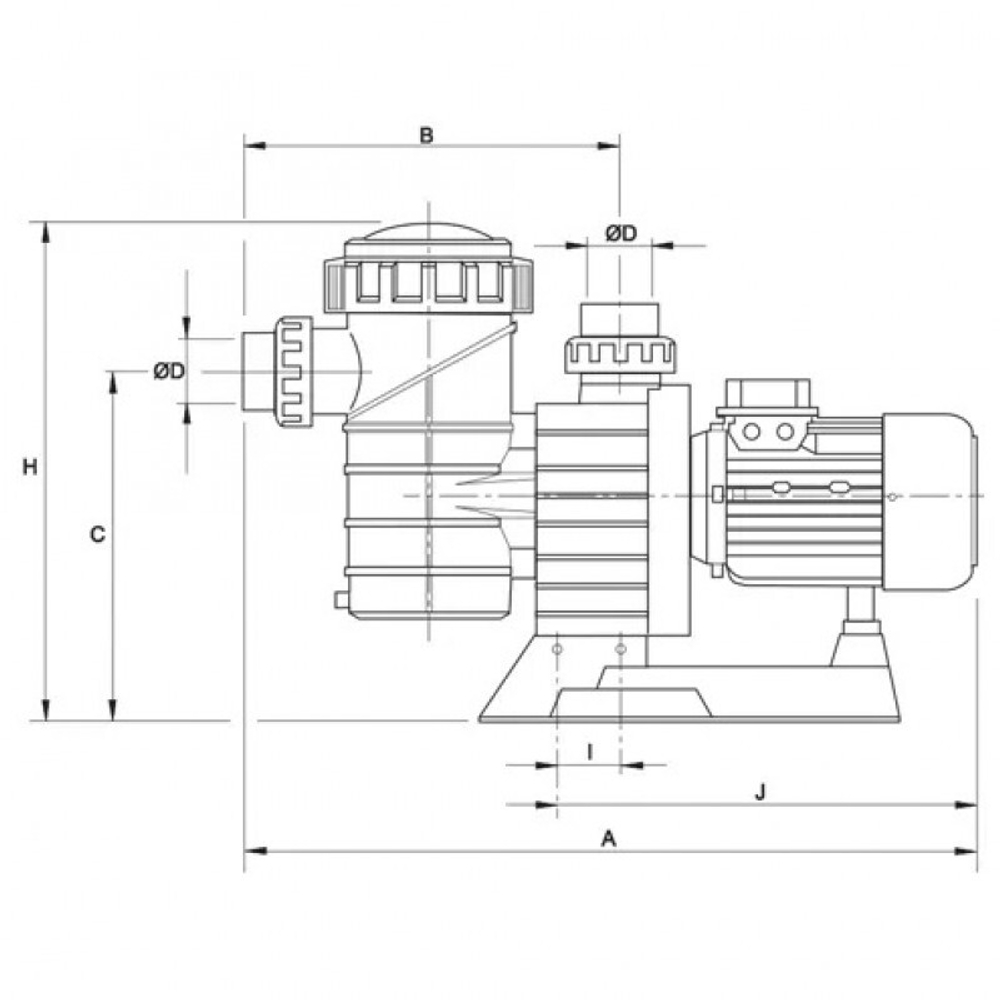Насос "Maxim" 3.5HP с префильтром, 50 м3/ч, H=10 м, 380В, 2.5 кВт