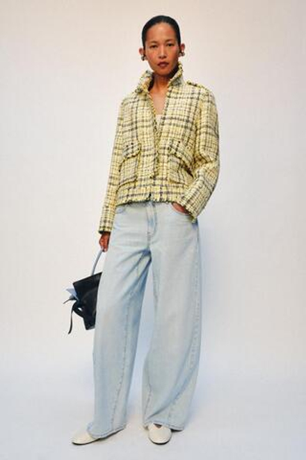 ZARA ДЖИНСЫ ZW COLLECTION LOOSE BARREL СО СРЕДНЕЙ ПОСАДКОЙ, СИНИЙ