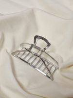 Краб для волос 7,8 см, серебристый, MONTE VITA, 457016