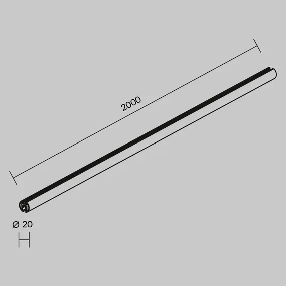 Шинопровод круглый подвесной 2 м Levity Technical trx184-r-112b
