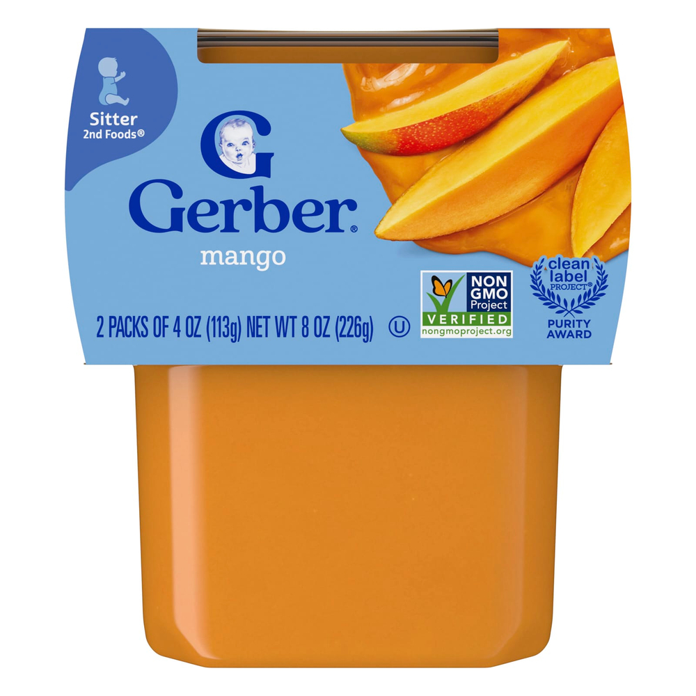 Gerber, 2nd Foods®, Sutter, манго, 2 упаковки по 113 г (4 унции)