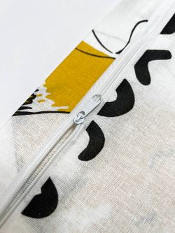 Постельное белье бязь Сказка "Yogacat" евро Наволочка 50х70 см 2 шт Простынь на резинке 180x200 см Пододеяльник 200x215 см