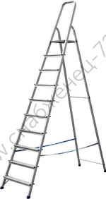СИБИН 10 ступеней, 208 см, алюминиевая стремянка (38801-10)