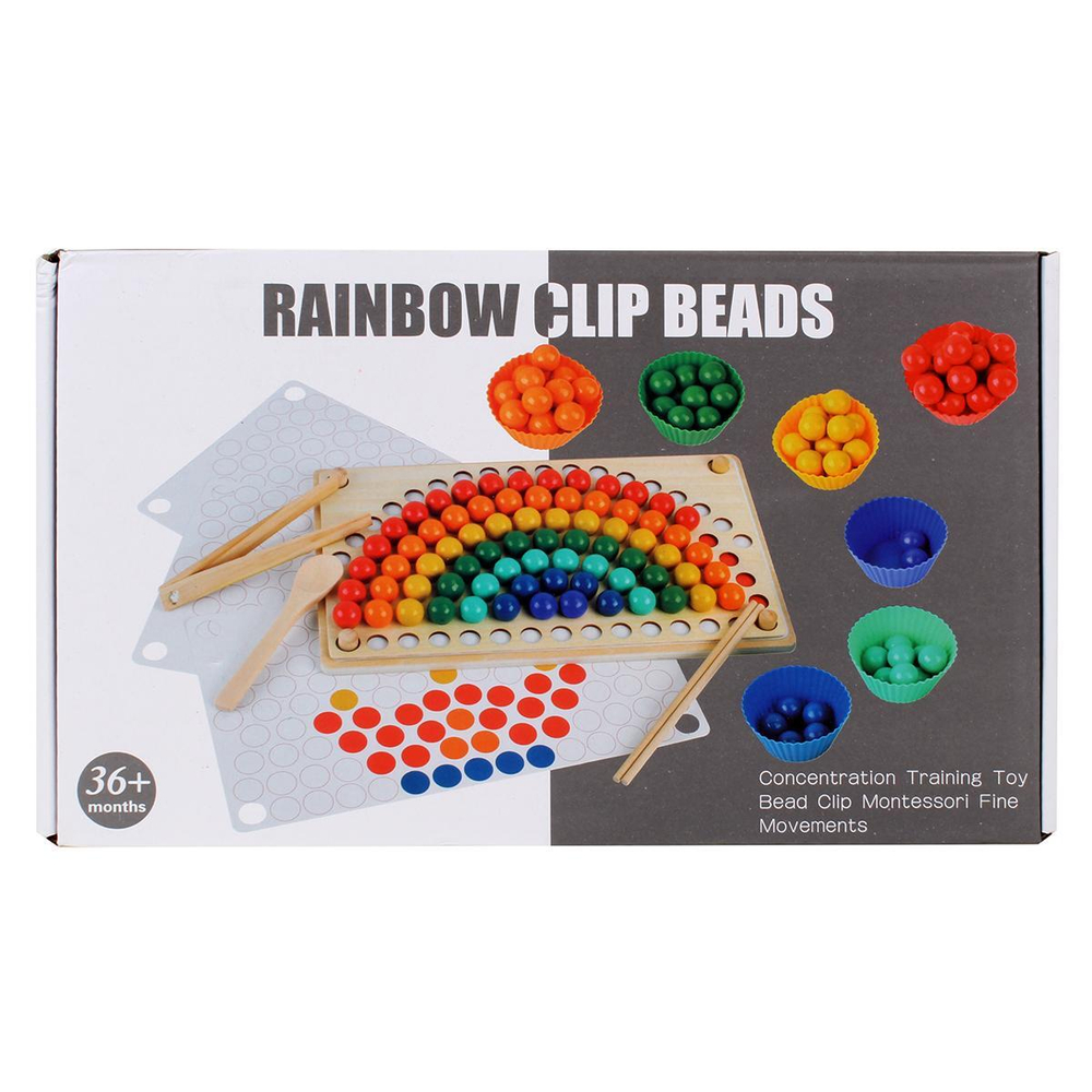 Развивающая игрушка деревянная Шарики сортировка, коробка C-41668