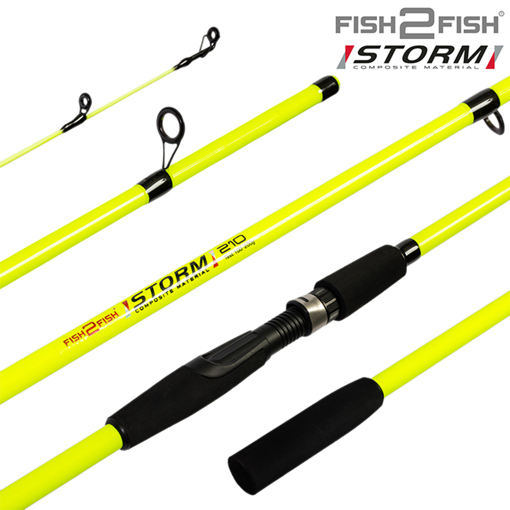 Спиннинг штекерный стекло 2 колена Fish2Fish Storm (100-200) 2,4 м