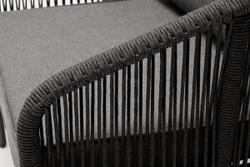 "Канны" модульная угловая лаунж-зона из роупа (веревки), цвет темно-серый