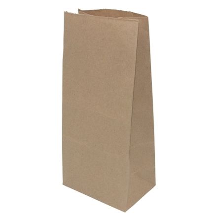 Пакеты бумажные с прямоугольным дном 9х6.5х31см крафт (100/1000шт)