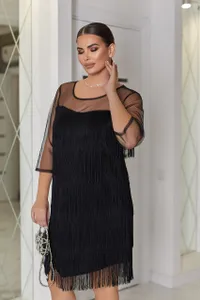 Платье с бахромой УК-824