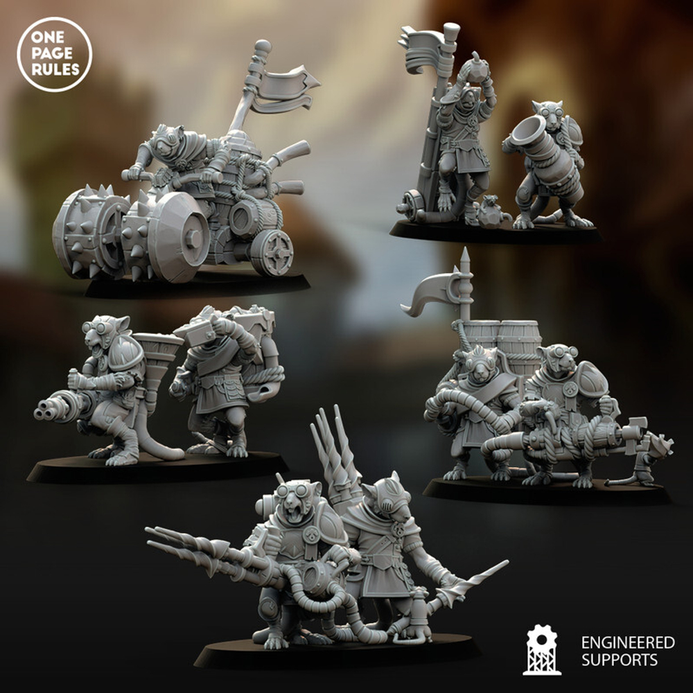Grand Alliance Chaos Skaven Doom-flayer Ratling Gun Warp-Grinder Weapon Team 1 шт. миниатюра для dnd, днд, pathfinder, фентези, Настольная игра, НРИ, Варгейм, РПГ