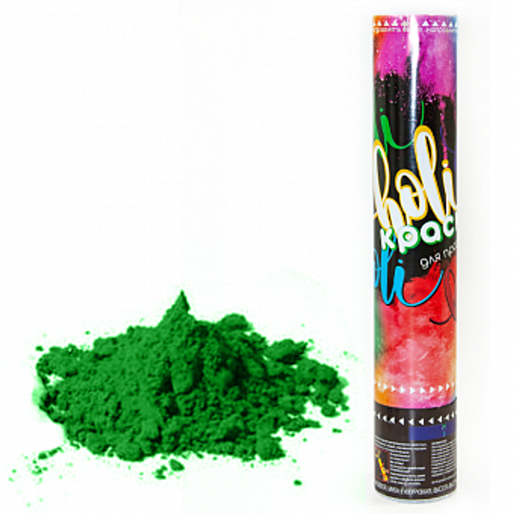 Пневмохлопушка (12/30 см) Краска Холи Зеленый