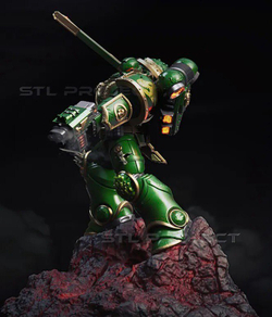 Фигурка, Космодесант Ультрамарин, Warhammer 40 000, высота композиции 21 см