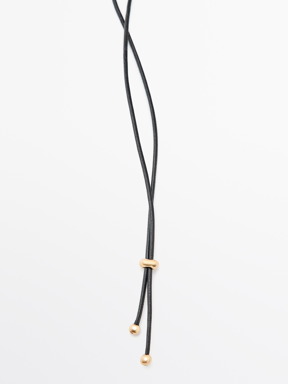 Massimo Dutti Кожаная подвеска, золотой