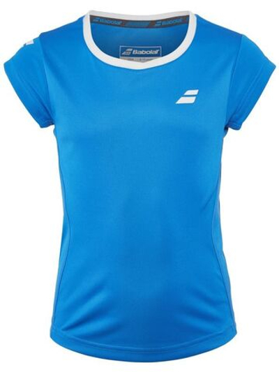 Футболка для девочки теннисная Babolat Core Flag Club Tee Girl - diva blue