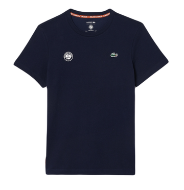 Теннисная футболка Lacoste Ultra-Dry Sport Roland Garros Edition - midnight blue