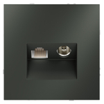 Розетка телевизионная встраиваемая VOLTUM S70 TV+RJ45 кат. 6, (титан)