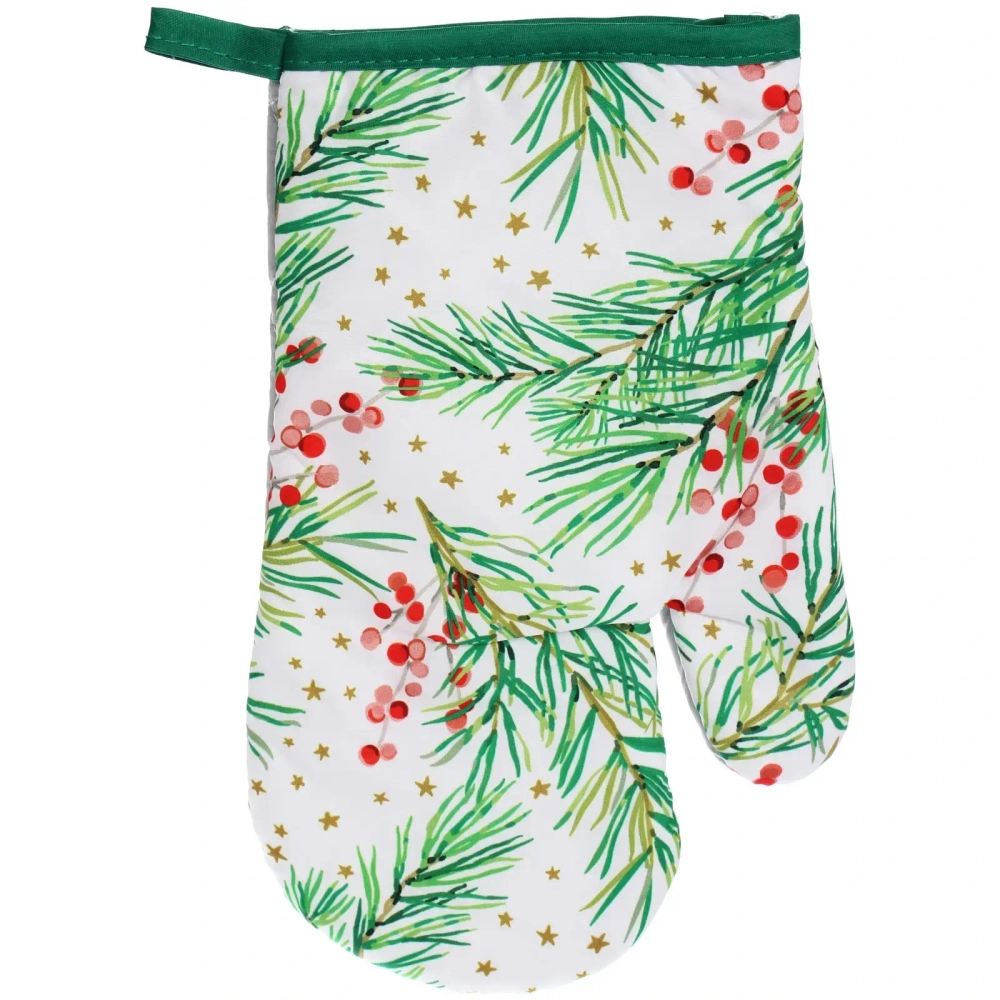 Прихватка в наборе с варежкой «Зимняя ягода», 17,5*17,5 см и 27*17 см