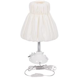 Настольная лампа Орхидея Лайм Белый с абажуром Адель Бланко