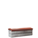 Парапет полимеркомпозитный Monblan 130мм (0,5 кирпич) красный